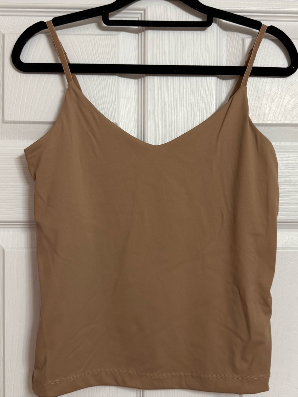 Evereve Camel V-Neck Satin-Look Camisole